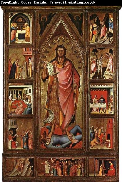 BIONDO, Giovanni del Altarpiece of the Baptist fgf